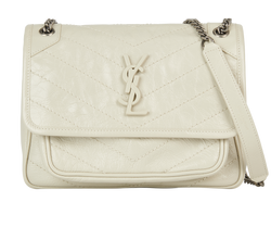 Niki Crossbody bag, Leather, Cream,0122, DB, 3*